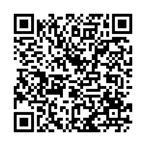 A black and white QR code pattern on a white background.